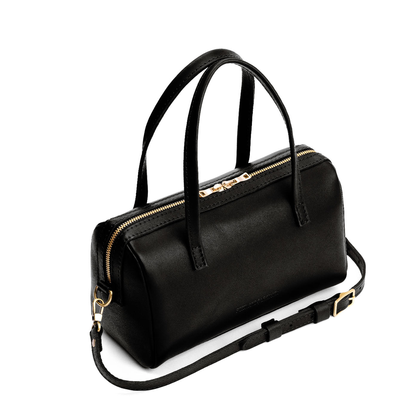 Black*Large | Mini duffle shaped handbag with crossbody strap