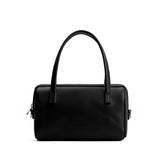 Black Small | Mini duffle shaped handbag with crossbody strap