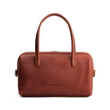 Chestnut Large | Mini duffle shaped handbag with crossbody strap