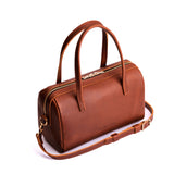 Chestnut Large | Mini duffle shaped handbag with crossbody strap