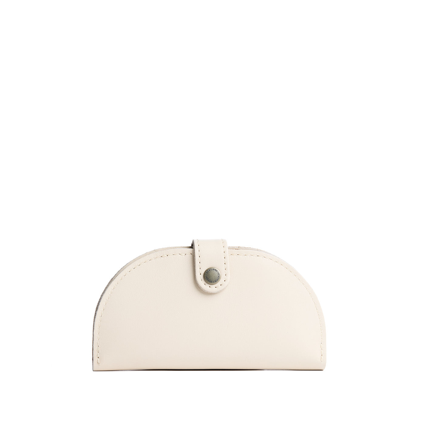 Bone | Semicircle bifold wallet with snap closure