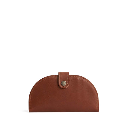 Chestnut | Semicircle bifold wallet with snap closure