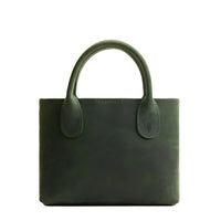 Evergreen*Small | Petite tote purse with structured leather handles and crossbody strap