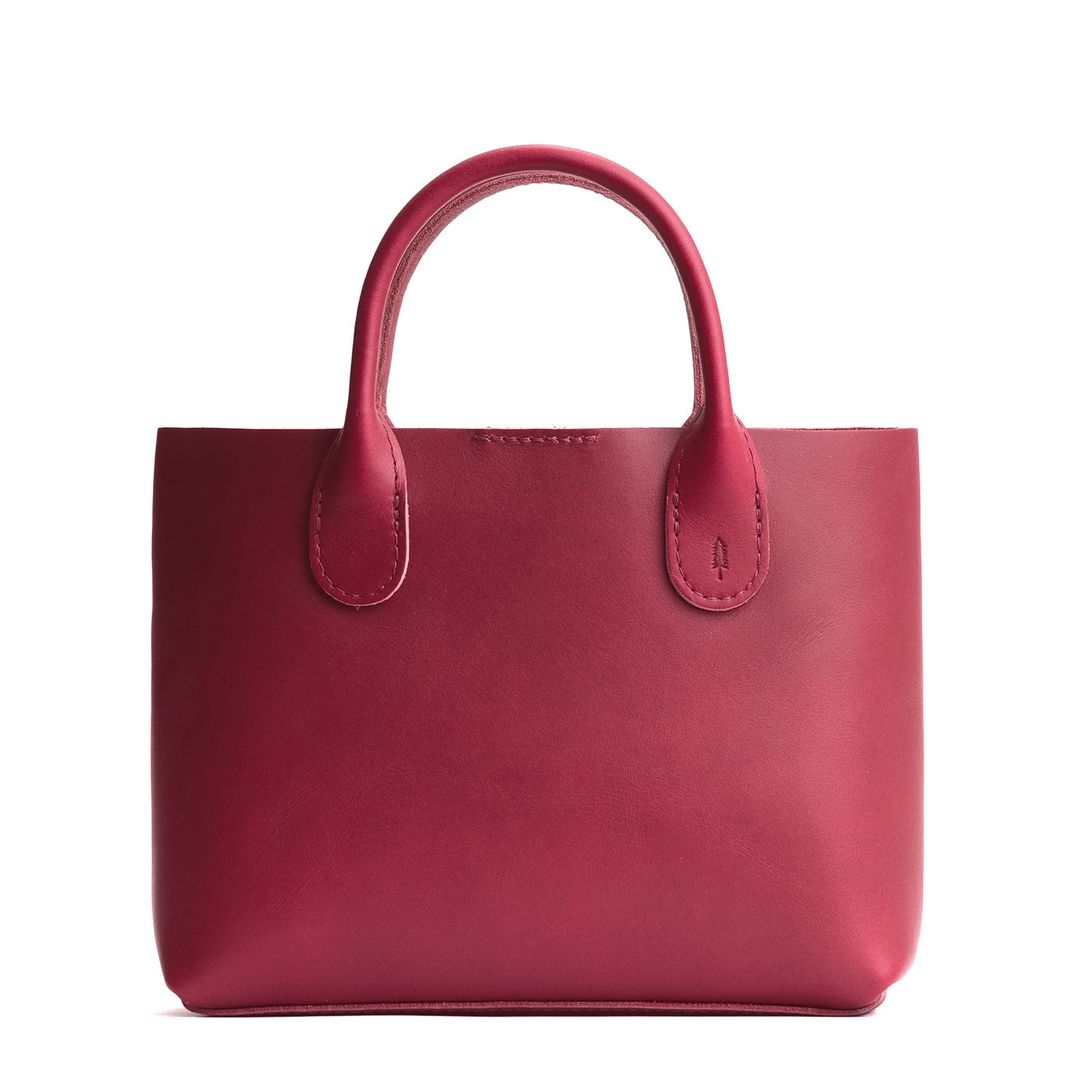 Berry Good*Large*Classic | Mid-size tote purse with  structured leather handles and crossbody strap