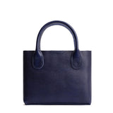 Cobalt Small | Petite tote purse with structured leather handles and crossbody strap