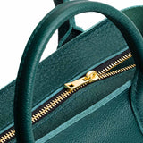 Sea Glass ANY Zipper | Petite tote purse with structured leather handles and crossbody strap