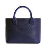Cobalt Large | Mid-size tote purse with  structured leather handles and crossbody strap