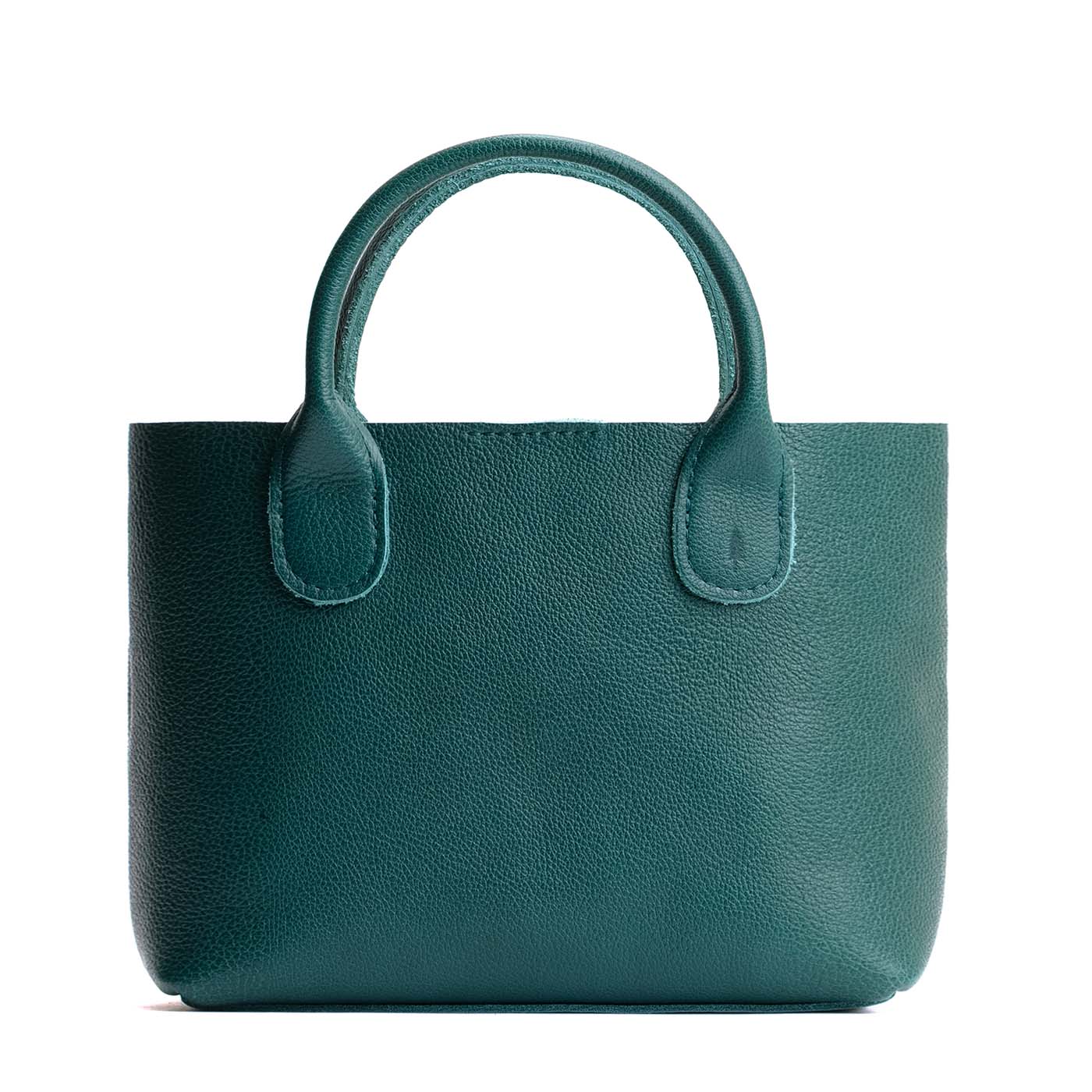 Sea Glass*Large | Mid-size tote purse with  structured leather handles and crossbody strap
