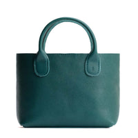 Sea Glass*Large | Mid-size tote purse with  structured leather handles and crossbody strap
