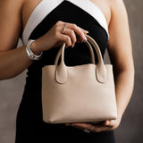 Dragon Bone Small | Petite tote purse with structured leather handles and crossbody strap