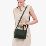 Evergreen Small | Petite tote purse with structured leather handles and crossbody strap