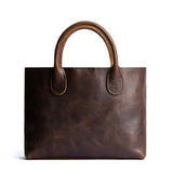 Coldbrew Large  | Mid-size tote purse with  structured leather handles and crossbody strap