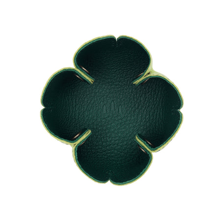 Bacalar | Desert bell-shaped foldable leather tray with snap-button corners