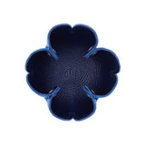 Cobalt | Desert bell-shaped foldable leather tray with snap-button corners