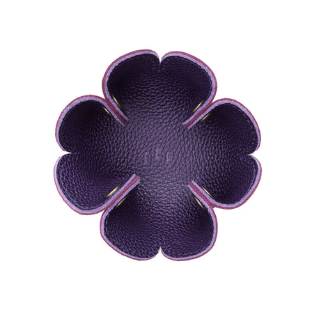 Empire | Desert bell-shaped foldable leather tray with snap-button corners