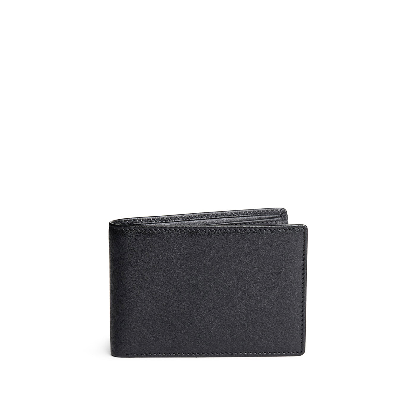 Black Rock | Bifold leather wallet with card slots closed