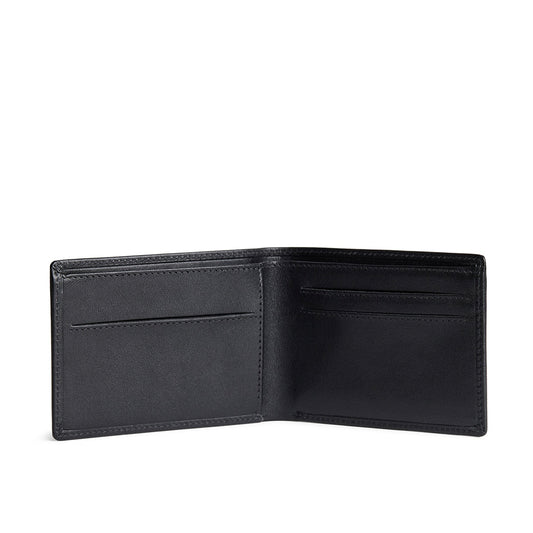 Black Rock | Bifold leather wallet with card slots open
