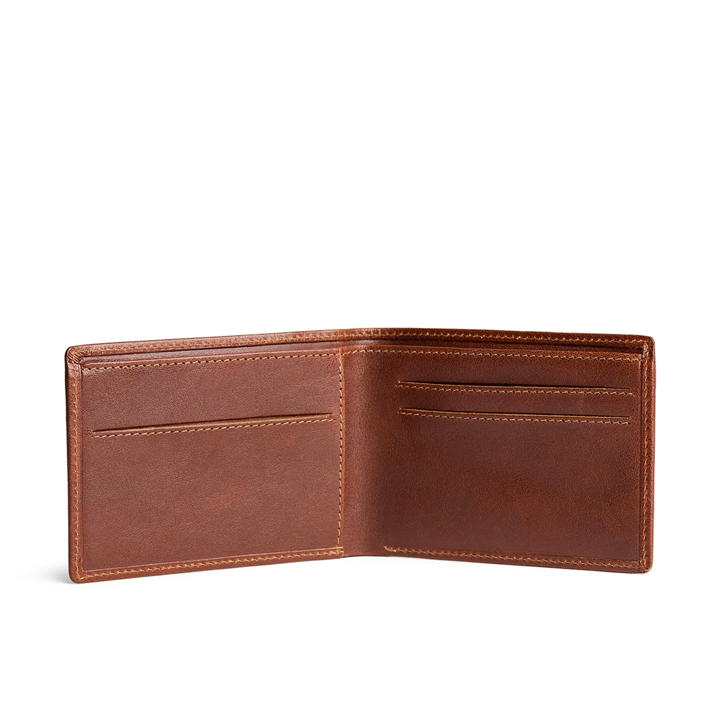 Saddlestone | Bifold leather wallet with card slots open