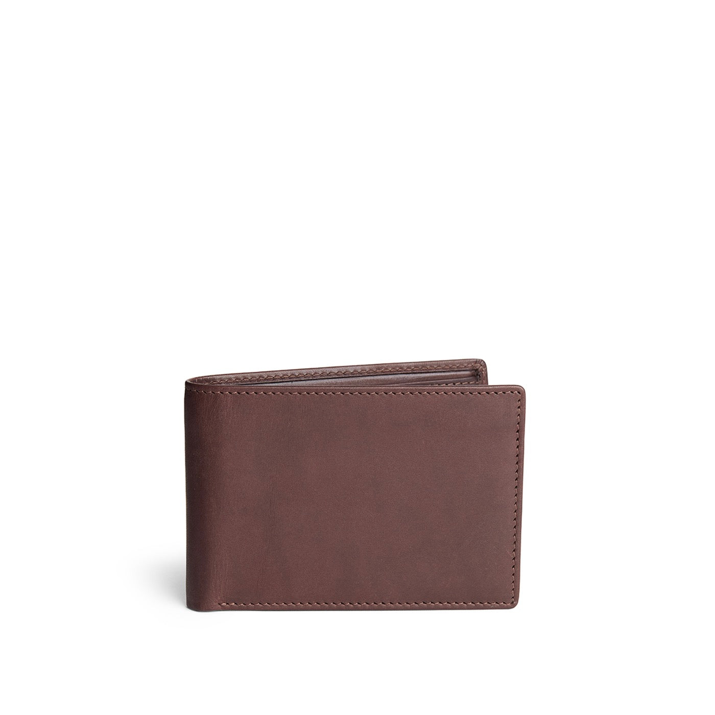 Trailstone | Bifold leather wallet with card slots closed