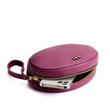 Iris Large | Oval shaped pouch with zipper and wristlet strap