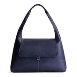 Cobalt Large | Slouchy triangle shaped shoulder bag with a flap