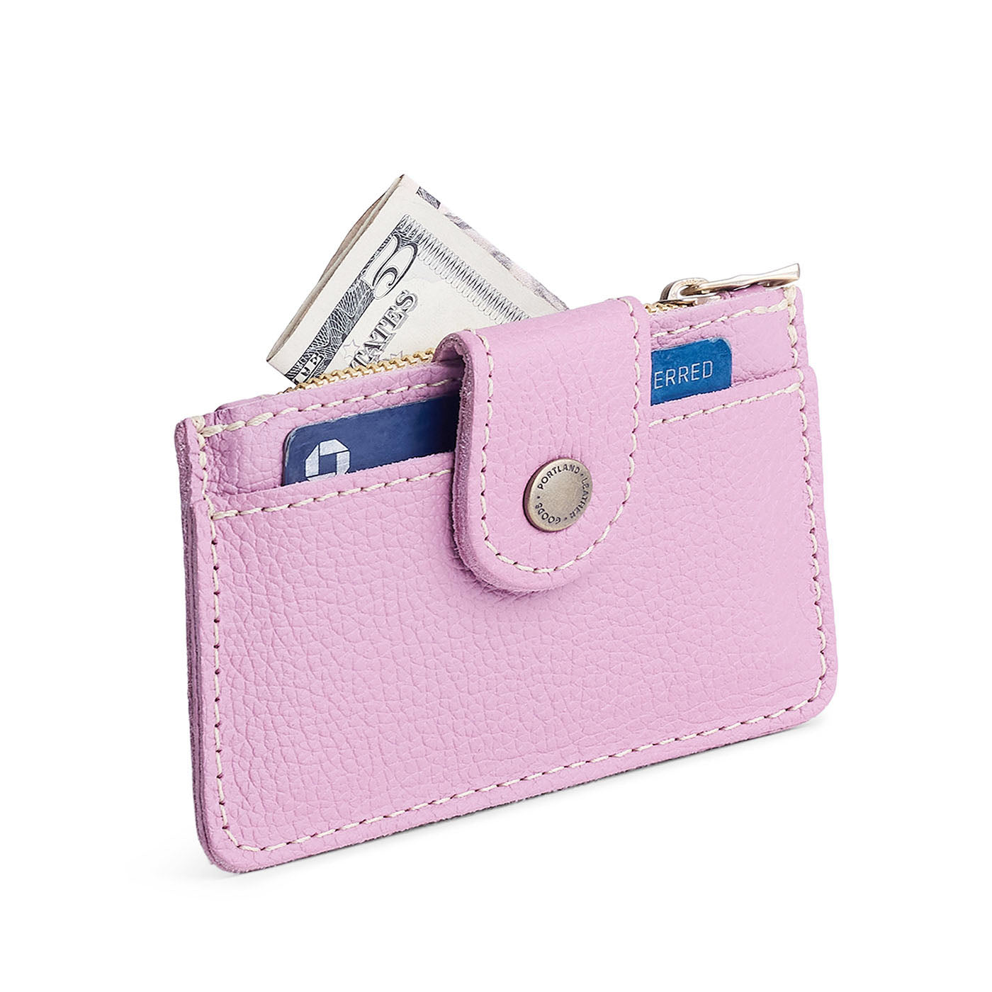 Calla Lily | Compact wallet with snap closure and zippered pouch