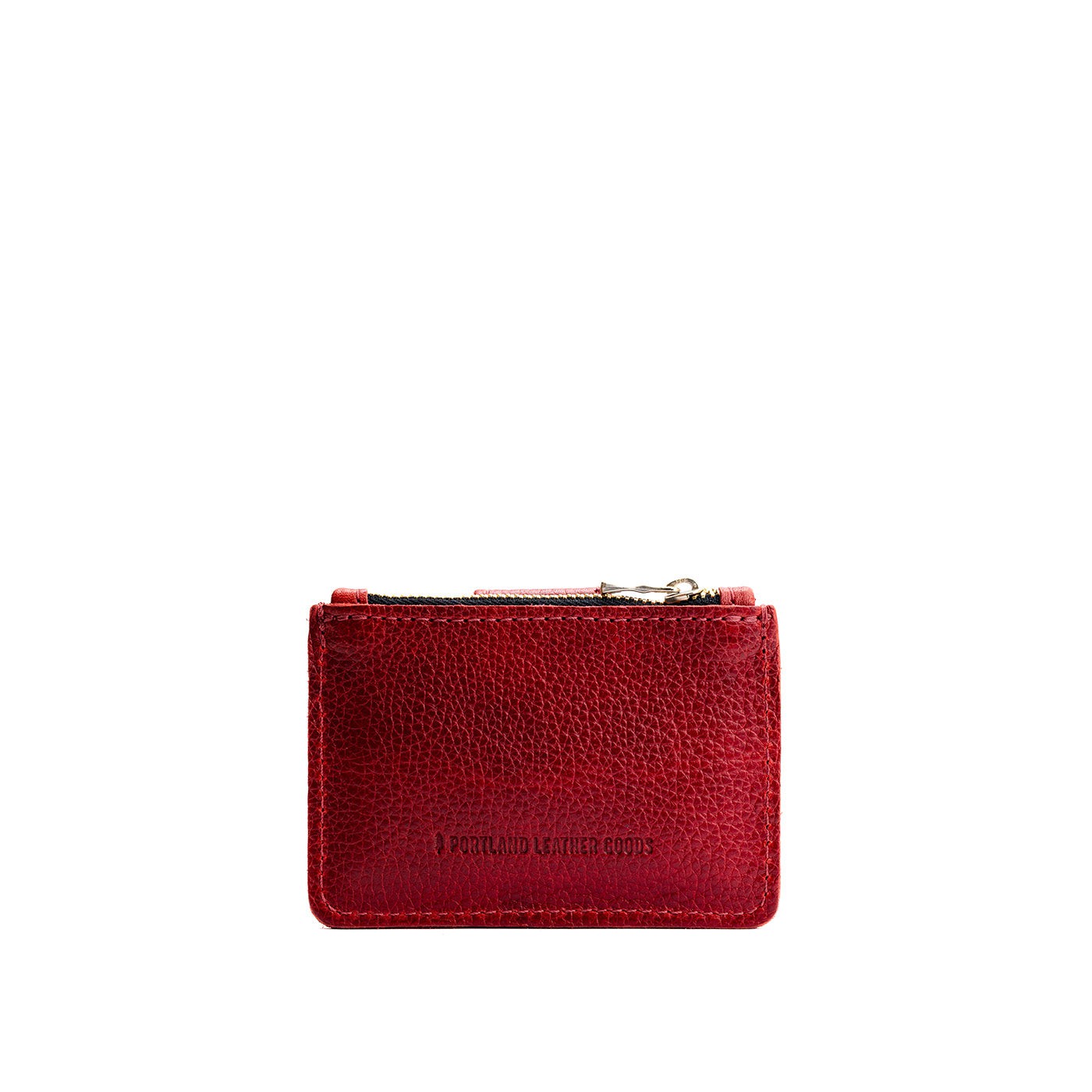 Chili Red | Compact wallet with snap closure and zippered pouch
