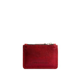 Chili Red | Compact wallet with snap closure and zippered pouch