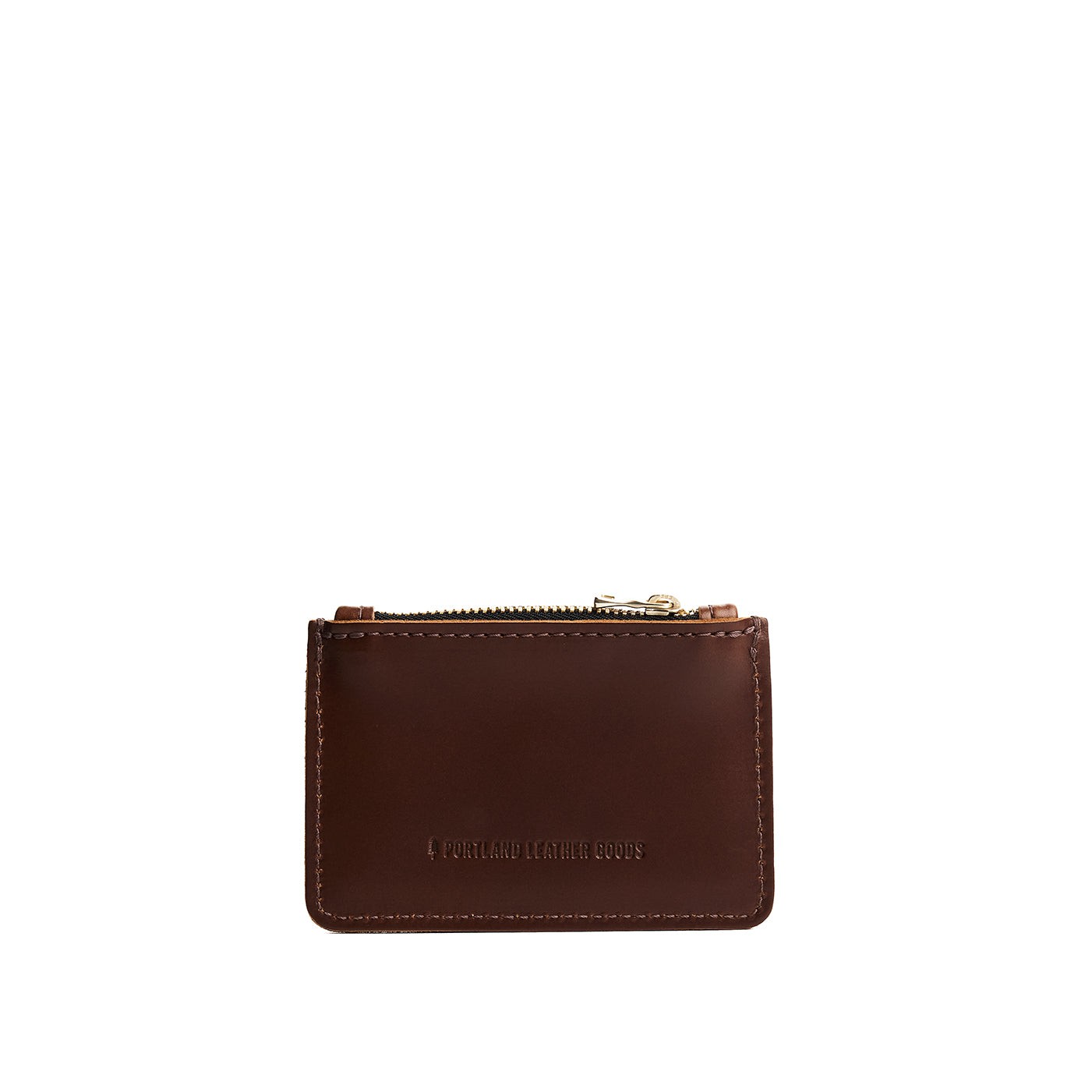 Chocolate Brown | Compact wallet with snap closure and zippered pouch