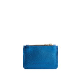 Comet Blue | Compact wallet with snap closure and zippered pouch