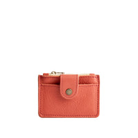 Coral | Compact wallet with snap closure and zippered pouch