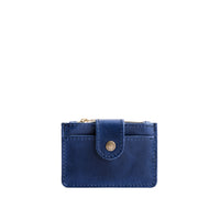 Cowboy Blue | Compact wallet with snap closure and zippered pouch