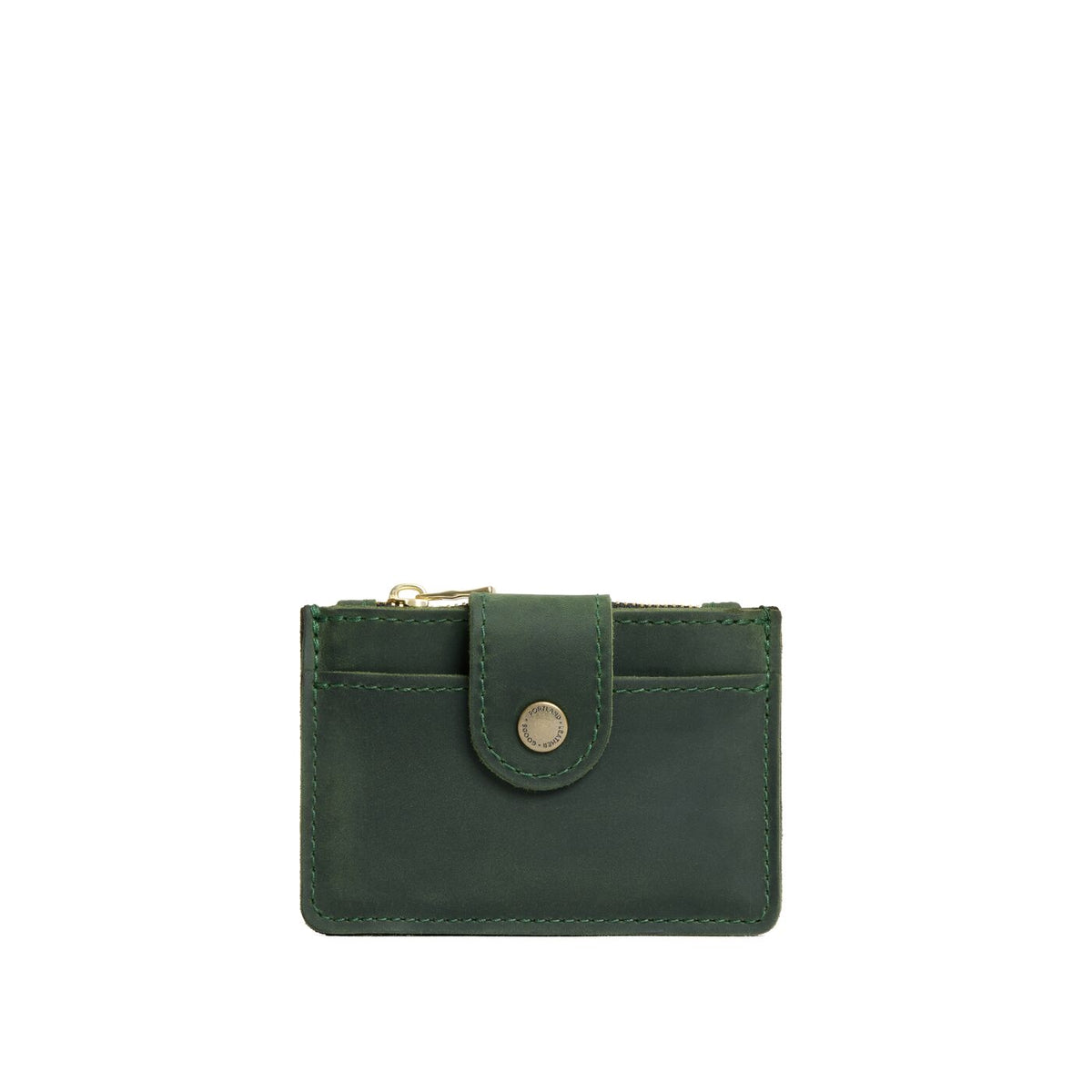 Evergreen | Compact wallet with snap closure and zippered pouch