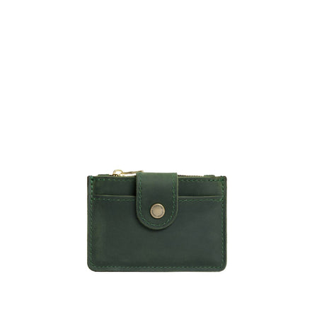 Evergreen | Compact wallet with snap closure and zippered pouch