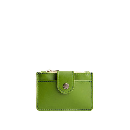 Green Apple | Compact wallet with snap closure and zippered pouch