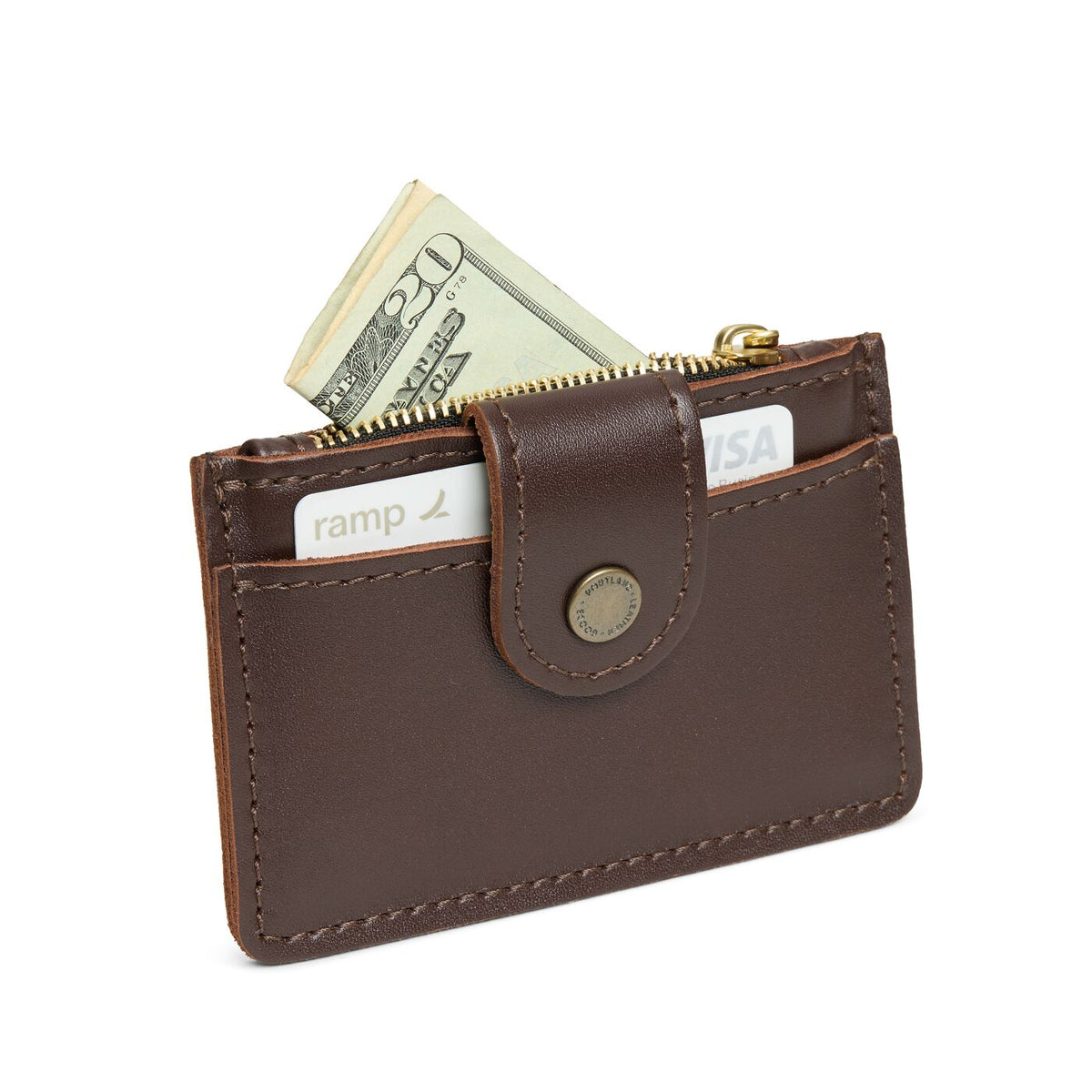 Grizzly | Compact wallet with snap closure and zippered pouch