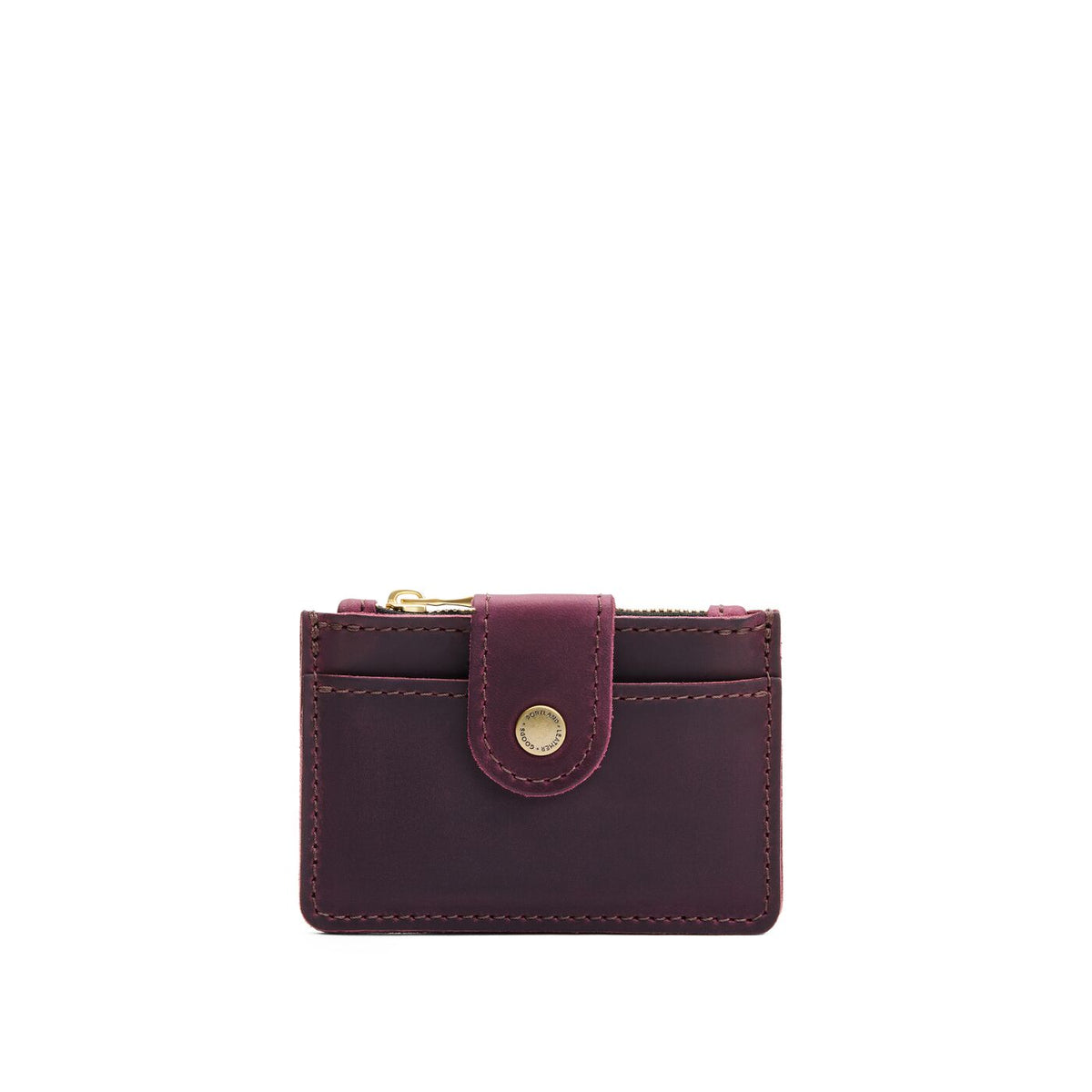 Larkspur | Compact wallet with snap closure and zippered pouch