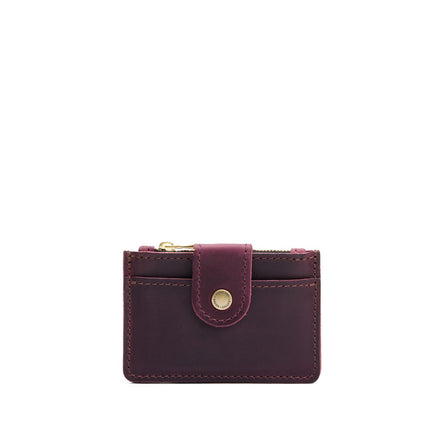 Larkspur | Compact wallet with snap closure and zippered pouch