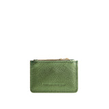 Metallic Greench | Compact wallet with snap closure and zippered pouch