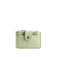 Pistachio | Compact wallet with snap closure and zippered pouch