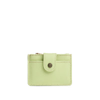 Shadow Lime | Compact wallet with snap closure and zippered pouch