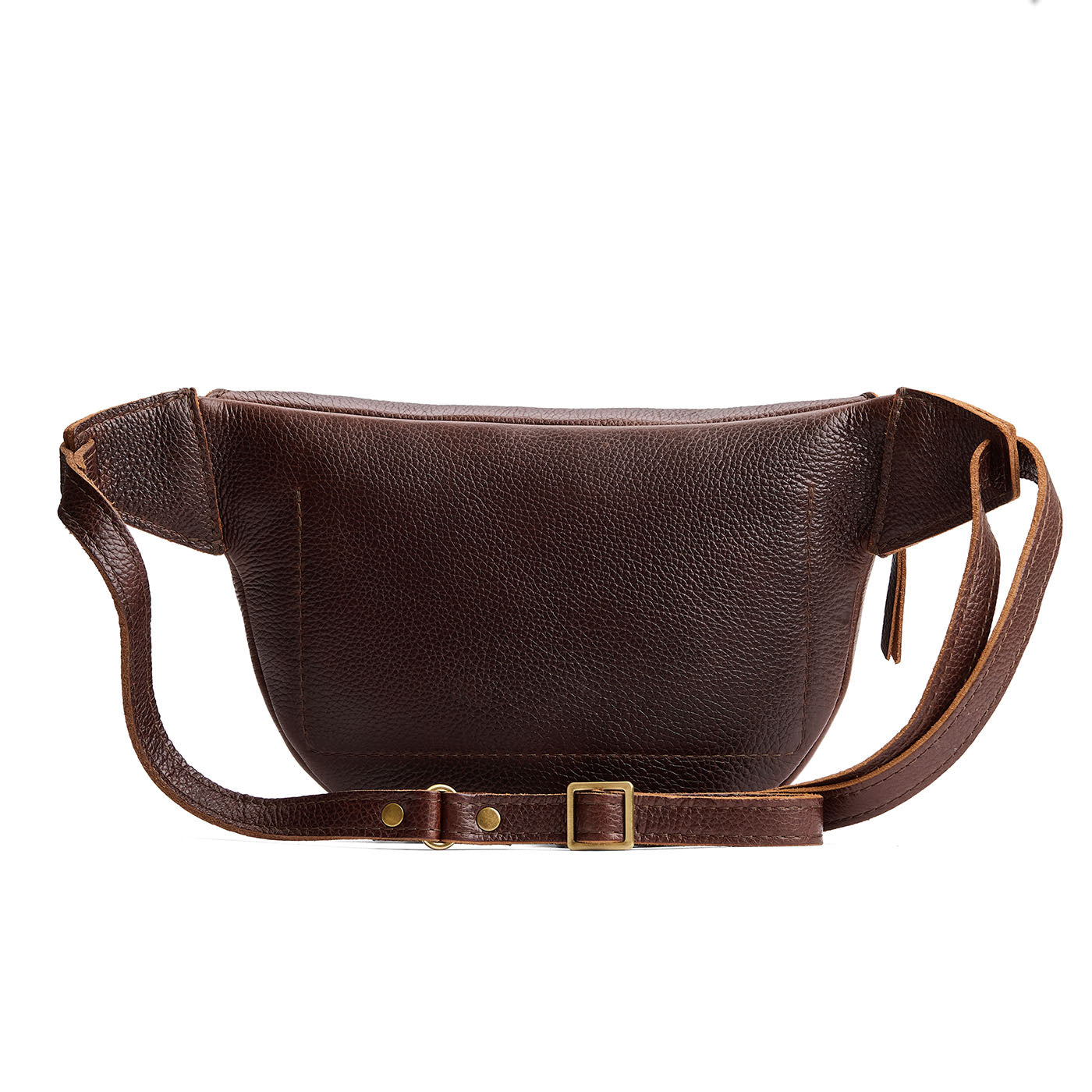 Coldbrew | Back of leather fanny pack shaped bag