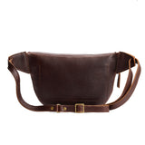 Coldbrew | Back of leather fanny pack shaped bag