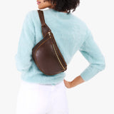 Coldbrew | Model wearing a sling bag with front zipper