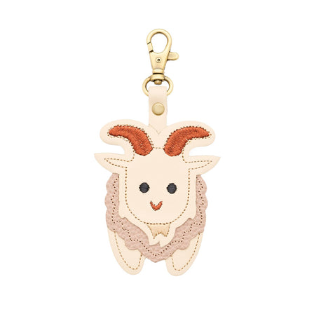 Sawyer | Mountain goat keychain on a white background