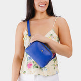 Astro Blue | Rectangular sling bag with zipper and tree logo