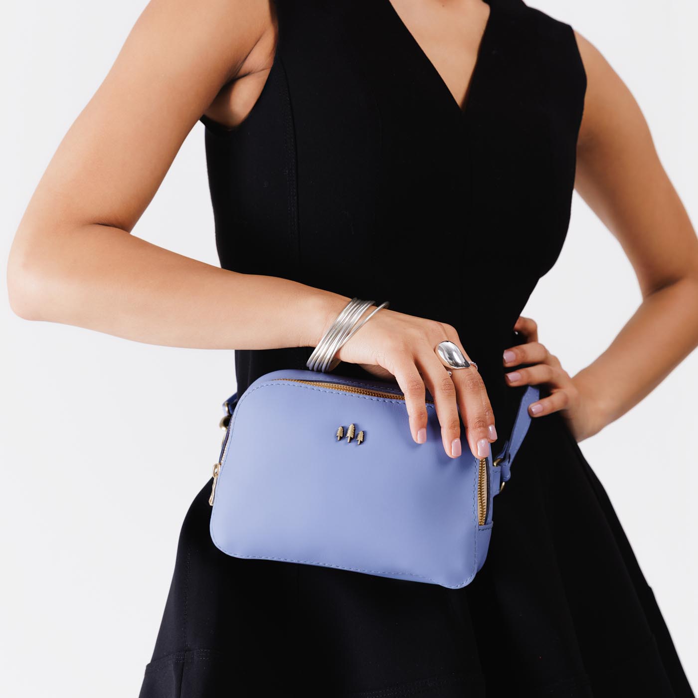 Jacaranda | Model wearing sling bag