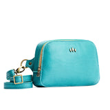 Seafoam | Rectangular sling bag with zipper and tree logo