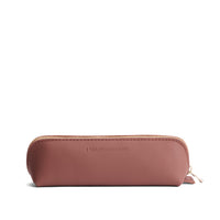 Sunkissed | Leather pouch with curved seams and top zipper