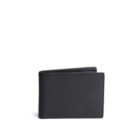 Black Rock*Classic | Bifold leather wallet with visible stitching on a white background